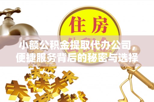 喀什小额公积金提取代办公司，便捷服务背后的秘密与选择指南