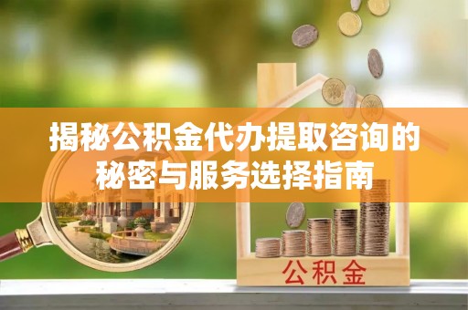 喀什揭秘公积金代办提取咨询的秘密与服务选择指南